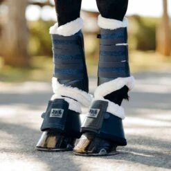 B Vertigo Drew Fleece Lined Brushing Boots - Dark Navy -Saddle Shop 544505 800 800