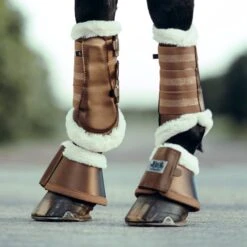 B Vertigo Drew Fleece Lined Brushing Boots - Cub Brown -Saddle Shop 544529 800 800