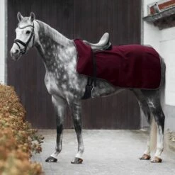 Horze Kiel Fleece Riding Blanket - Dark Red 8 Horze Kiel Fleece Riding Blanket - Dark Red -Saddle Shop 552306 800 800