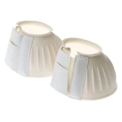 Roma Double Tape Ribbed Bell Boots - White