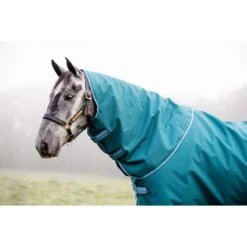 Amigo Bravo 12 Plus Disc Closure Turnout 100g - Storm Green/Turquoise/Aqua -Saddle Shop 555739 800 800