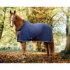 Horseware Embossed Cosy Neck Fleece - Navy HW Print/Burgundy/White -Saddle Shop 556787 800 800