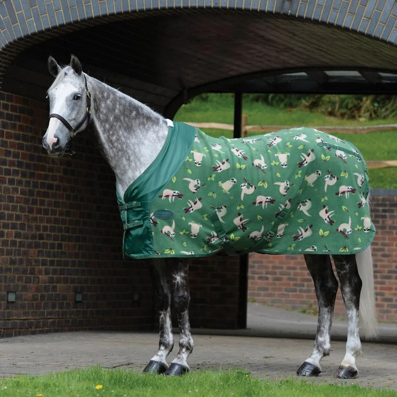 Weatherbeeta Anti-Static Fleece Cooler Standard Neck - Sloth Print 3 Weatherbeeta Anti-Static Fleece Cooler Standard Neck - Sloth Print