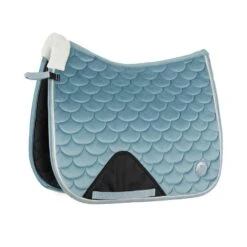 Horze Geneva Dressage Saddle Pad - Silver Blue