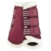 Horze Lincoln Faux Fur Brushing Boots - Merlot -Saddle Shop 601715 800 800