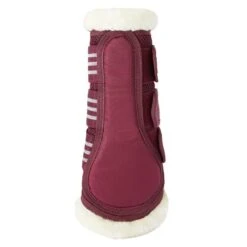 Horze Lincoln Faux Fur Brushing Boots - Merlot -Saddle Shop 601716 800 800