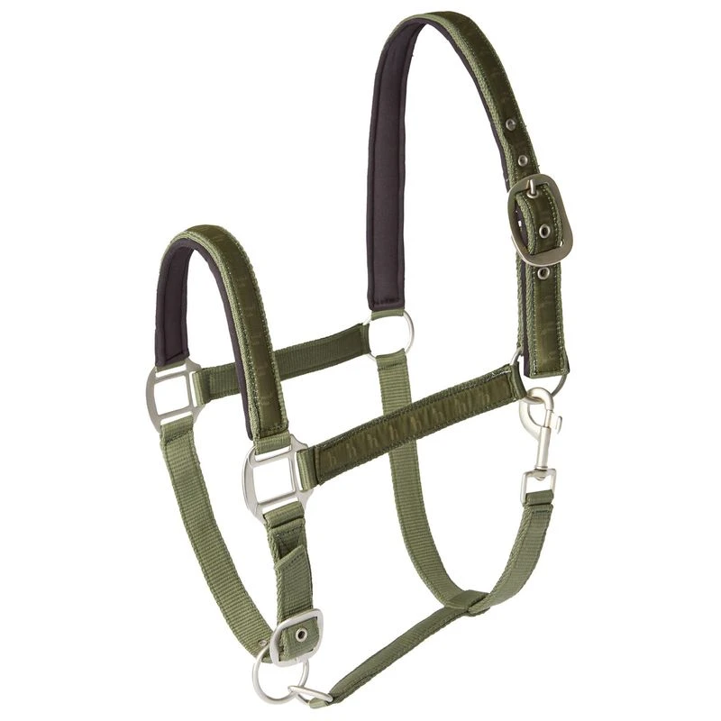 Horze Victoria Halter - Beetle Khaki Green 3 Horze Victoria Halter - Beetle Khaki Green