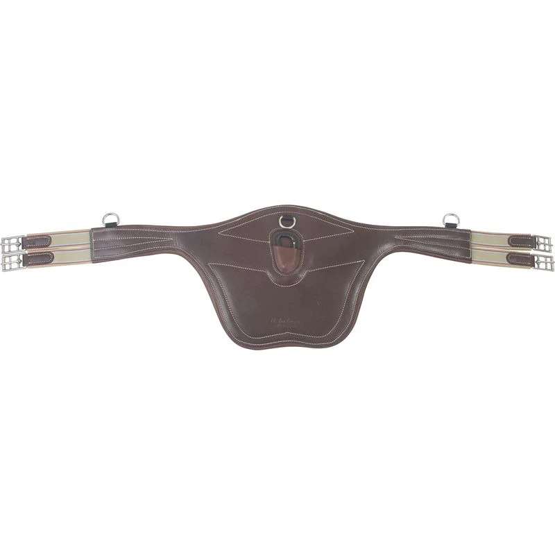 M. Toulouse Platinum Padded Leather Belly Guard Jumper Girth - Chocolate 3 M. Toulouse Platinum Padded Leather Belly Guard Jumper Girth - Chocolate