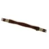 M. Toulouse Shaped Leather Girth W/Sheepskin Lining - Chocolate -Saddle Shop 631463 800 800