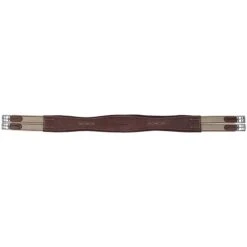 M. Toulouse Contour Shaped Padded Leather Girth - Chocolate