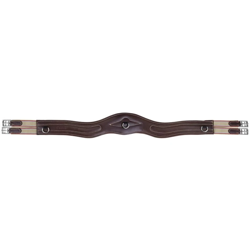 M. Toulouse Anatomic Shaped Padded Leather Girth - Chocolate 3 M. Toulouse Anatomic Shaped Padded Leather Girth - Chocolate