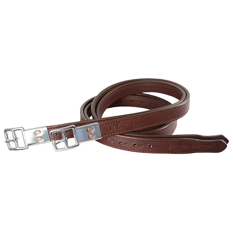 M. Toulouse Platinum Double Leather Stirrup Leathers - Chocolate/Chocolate 3 M. Toulouse Platinum Double Leather Stirrup Leathers - Chocolate/Chocolate