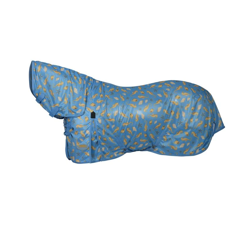 Weatherbeeta Comfitec Essential Mesh II Combo Neck Fly Sheet - Seahorse Print 5 Weatherbeeta Comfitec Essential Mesh II Combo Neck Fly Sheet - Seahorse Print - Image 3
