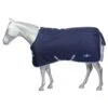 Saxon 600D With Gusset Standard Neck Medium II Turnout - Navy/White -Saddle Shop 651708 800 800
