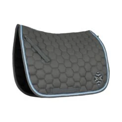 Horze Arizona Double Corded Dressage Saddle Pad - Smoked Pearl Grey