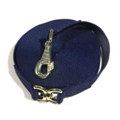 Kensington 30ft Flat Nylon Lunge Line - Navy W/Goldtone