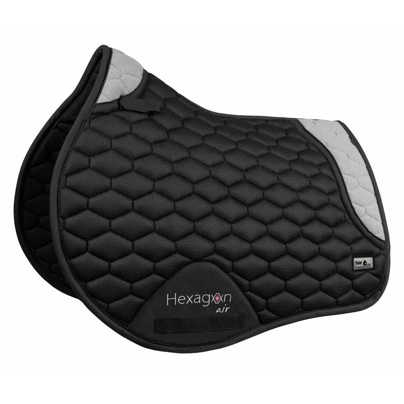 Fair Play Hexagon Air Mesh Jump Saddle Pad - Black/Grey 3 Fair Play Hexagon Air Mesh Jump Saddle Pad - Black/Grey