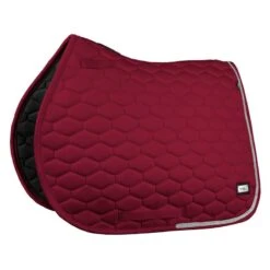 Fair Play Hexagon Crystal All Purpose Saddle Pad - Burgundy