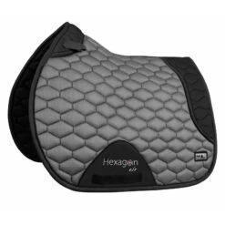Fair Play Hexagon Air Mesh All Purpose Saddle Pad - Grey/Black