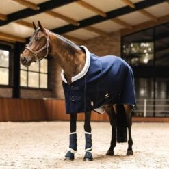 Horze Terrazzo Double Bonded Fleece Cooler - Dark Navy -Saddle Shop 695187 800 800
