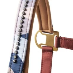 Horze Terrazzo Neoprene Lined Halter With Crystals - Smoked Paprika -Saddle Shop 695391 800 800