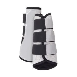 Horze Smoky Twilight Air Mesh Brushing Boots - Quiet Grey